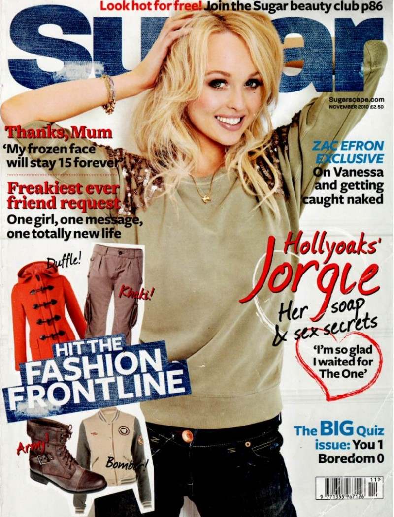 Sugar Magazine November 2010 Jorgie Porter Sugar Magazine November 2010 Jorgie Porter