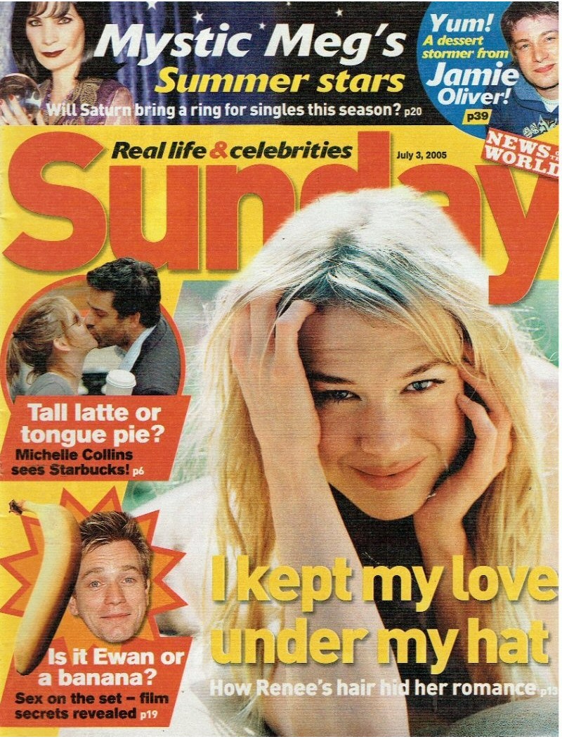 Sunday Magazine 3rd July 2005 Renee Zellweger Mariah Carey Danny Seward Michelle Collins Kate Sunday Magazine 3rd July 2005 Renee Zellweger Mariah Carey Danny Seward Michelle Collins Kate