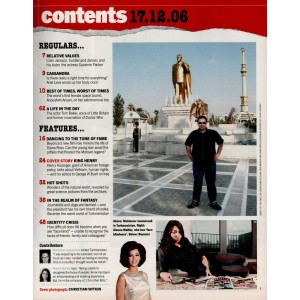 Sunday Times Magazine 12th December 2006 