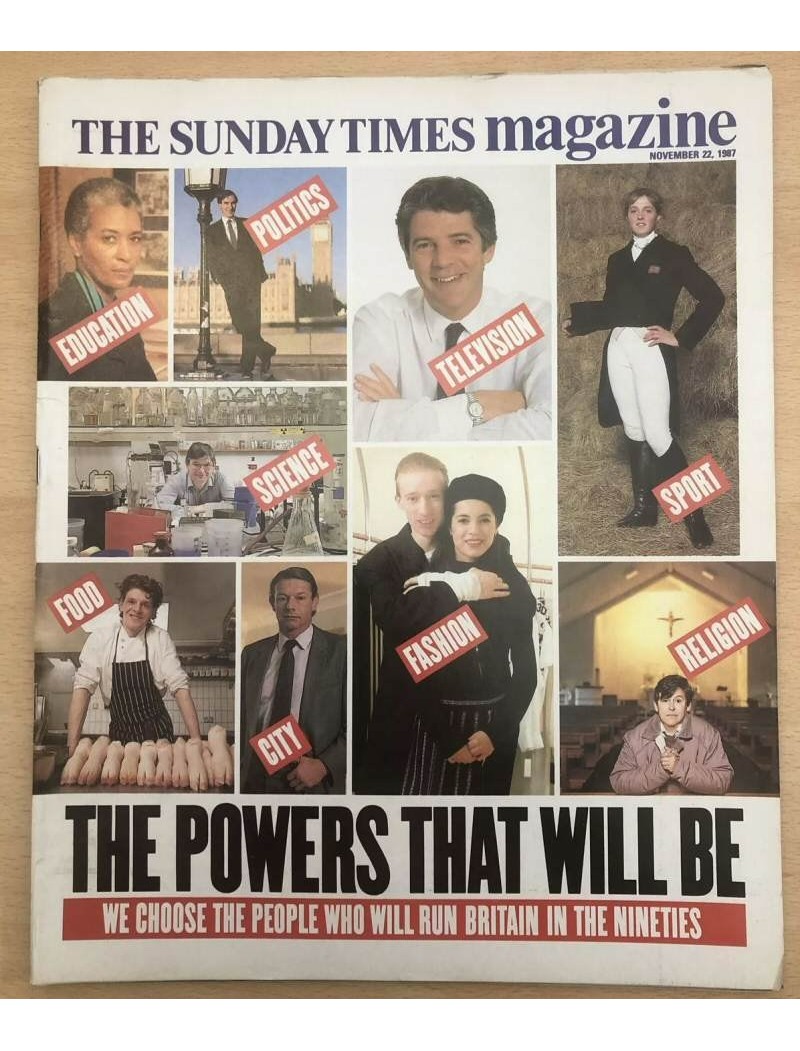 Sunday Times Magazine 22nd November 1987