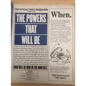 Sunday Times Magazine 22nd November 1987