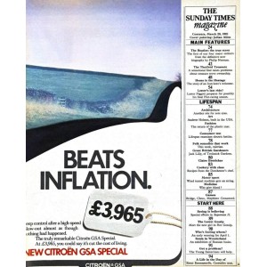 Sunday Times Magazine 29th March 1981 The Beatles Cover