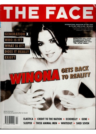 The Face Magazine July 1994 Winona Ryder The Face Magazine July 1994 Winona Ryder