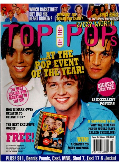 Top of the Pops Magazine Issue 20 October 1996 Top of the Pops Magazine Issue 20 October 1996