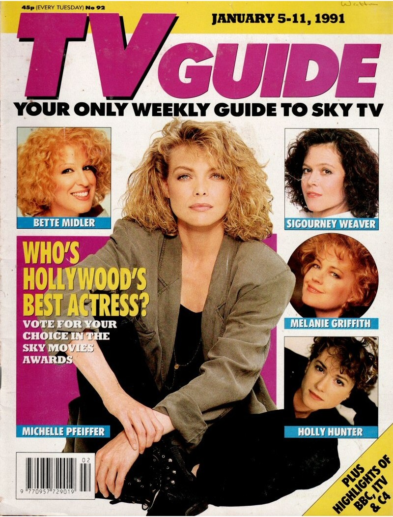 TV Guide Magazine 5th Januay 1991 Michelle Pfeiffer TV Guide Magazine 5th Januay 1991 Michelle Pfeiffer