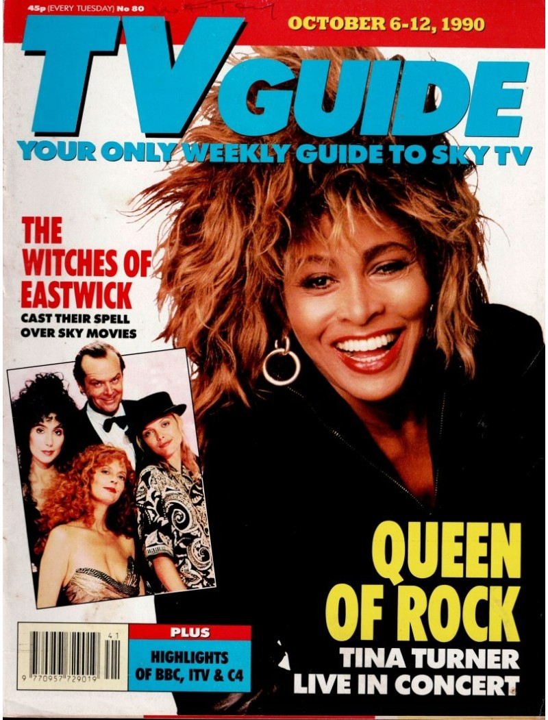 TV Guide Magazine 6th October 1990 Tina Turner TV Guide Magazine 6th October 1990 Tina Turner