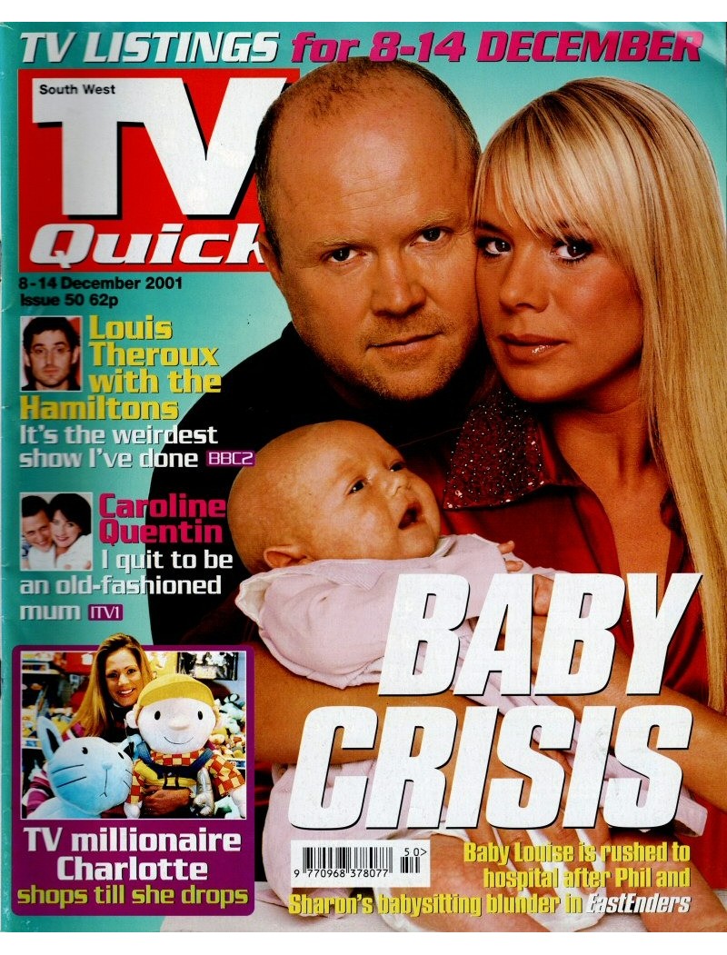 TV Quick Magazine 8th December 2001 Eastenders TV Quick Magazine 8th December 2001 Eastenders