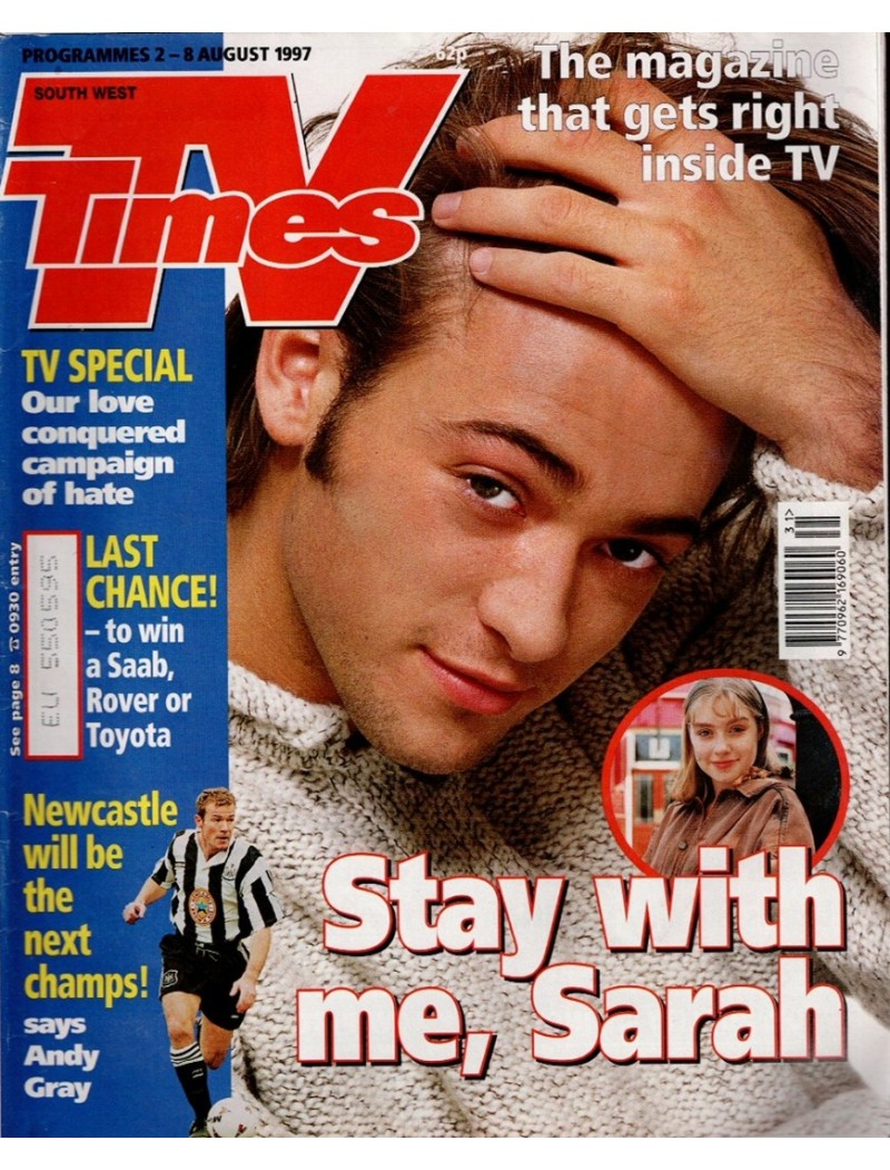 TV Times Magazine 2nd August 1997 Paul Nicholls