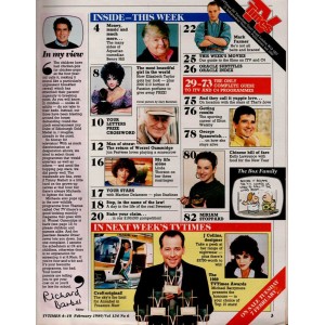 TV Times Magazine 4th February 1989 Elizabeth Taylor