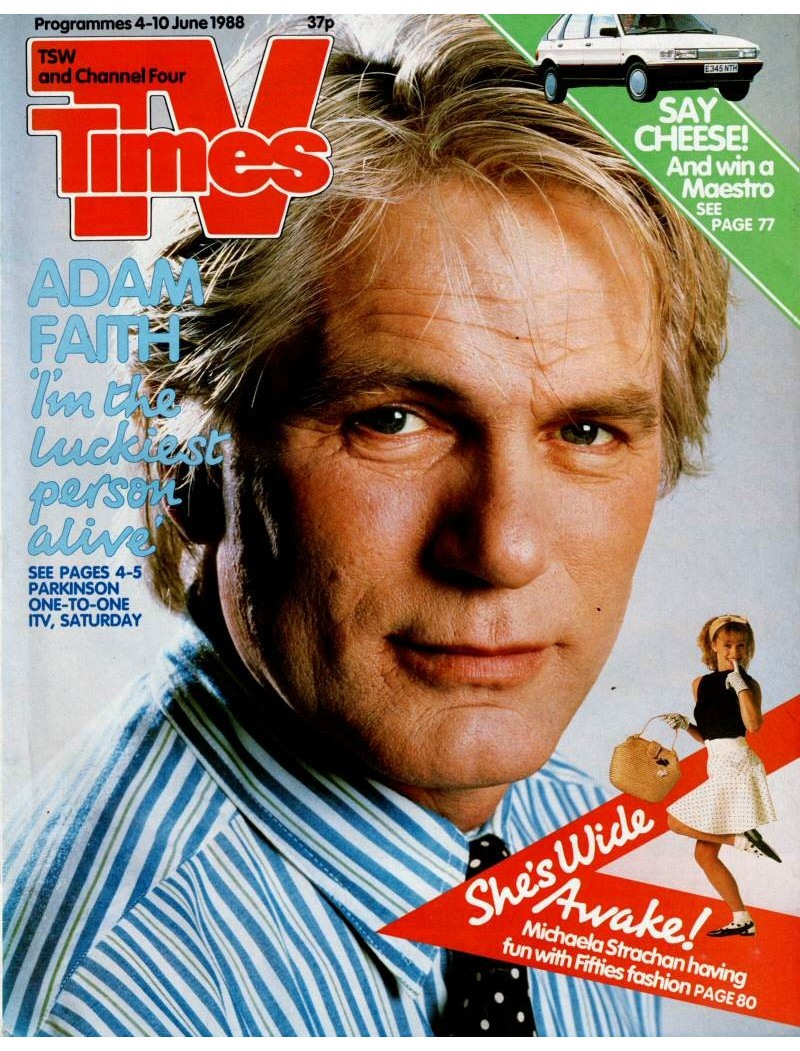 TV Times Magazine 4th June 1988 Adam Faith
