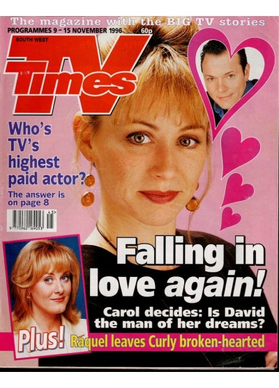 TV Times Magazine 9th November 1996 TV Times Magazine 9th November 1996