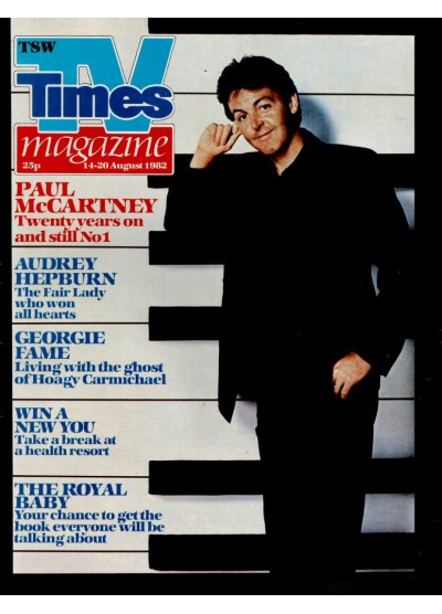 TV Times Magazine 14th August 1982 Paul McCartney
