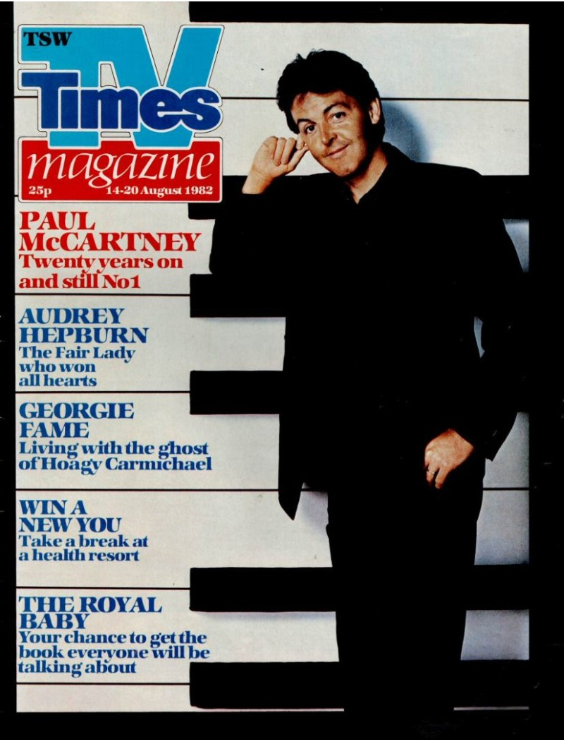 TV Times Magazine 14th August 1982 Paul McCartney TV Times Magazine 14th August 1982 Paul McCartney