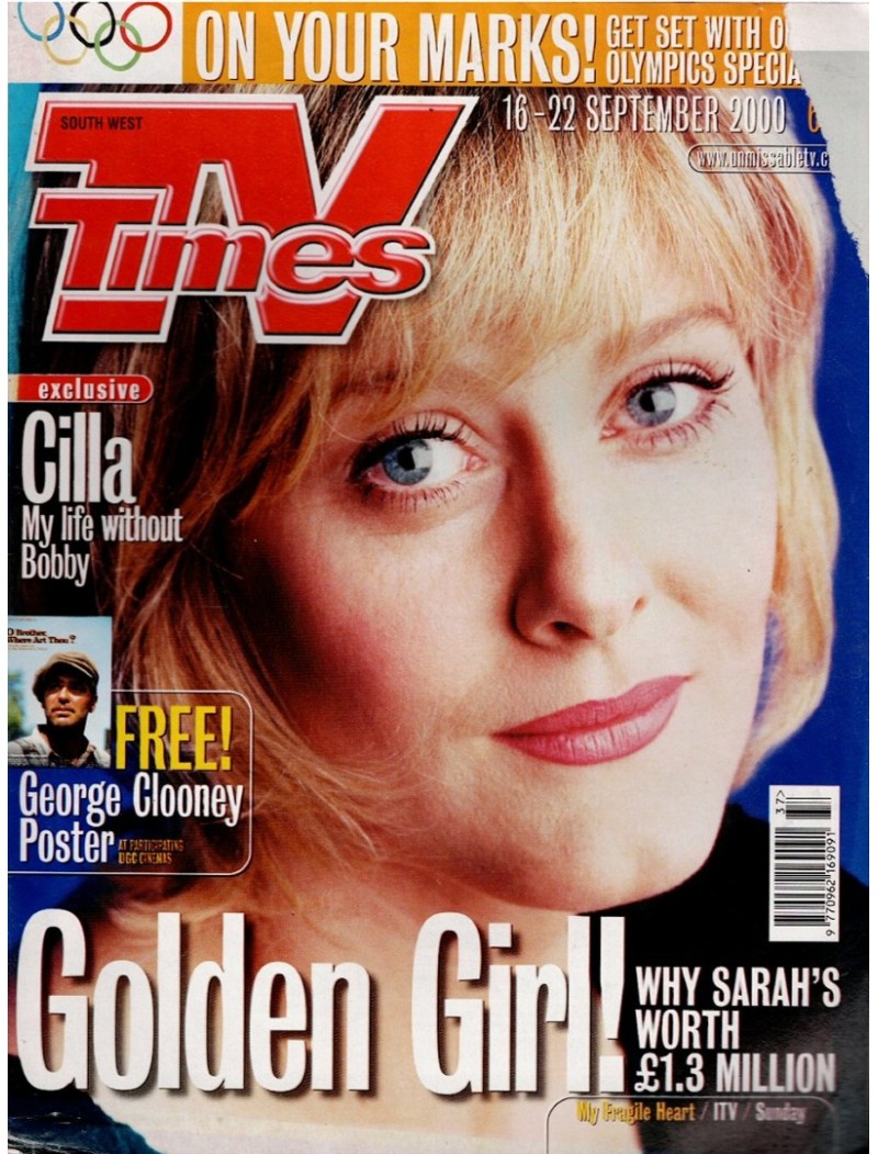 TV Times Magazine 16th September 2000 Sarah Lancashire