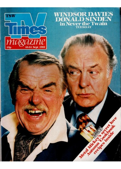 TV Times Magazine 18th September 1982 Windsor Davies Donald Sinden