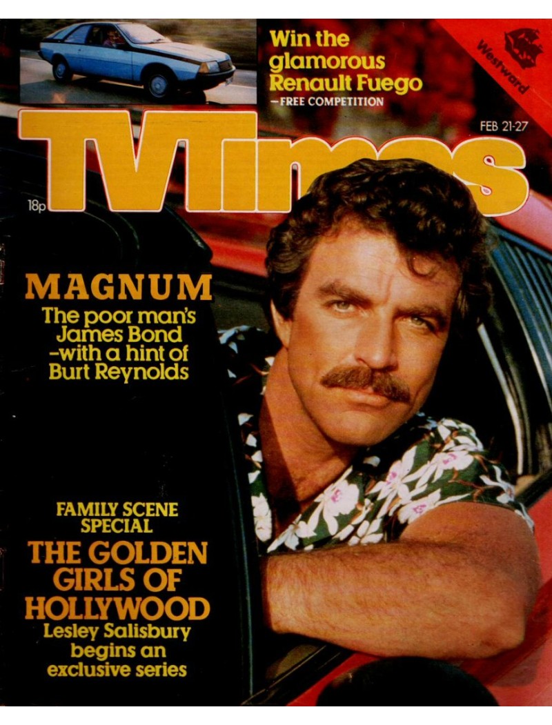 TV Times Magazine 21st February 1981 Tom Selleck TV Times Magazine 21st February 1981 Tom Selleck