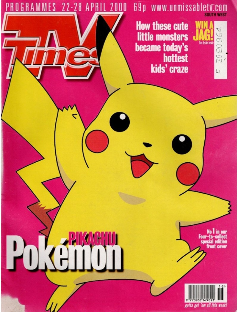 TV Times Magazine 22nd April 2000 Pokemon
