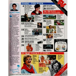 TV Times Magazine 29th April 1989 Elton John