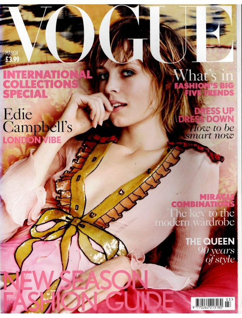 Vogue Magazine March 2016  Edie Campbell