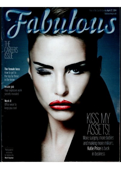 Fabulous Magazine 27th April 2014 Katie Price cover Fabulous Magazine 27th April 2014 Katie Price cover