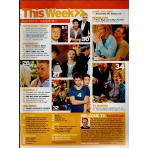 Inside Soap Magazine 25th August 2007 Inside Soap Magazine 25th August 2007