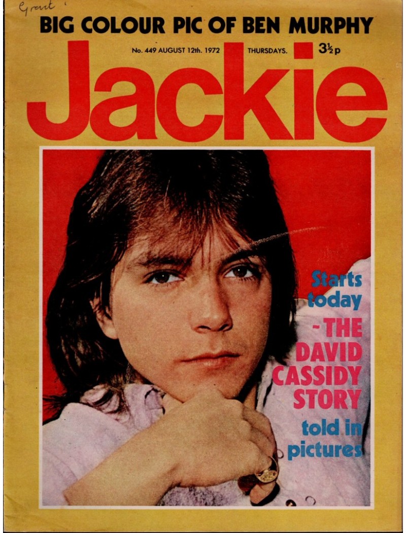 Jackie Magazine 12th August 1972