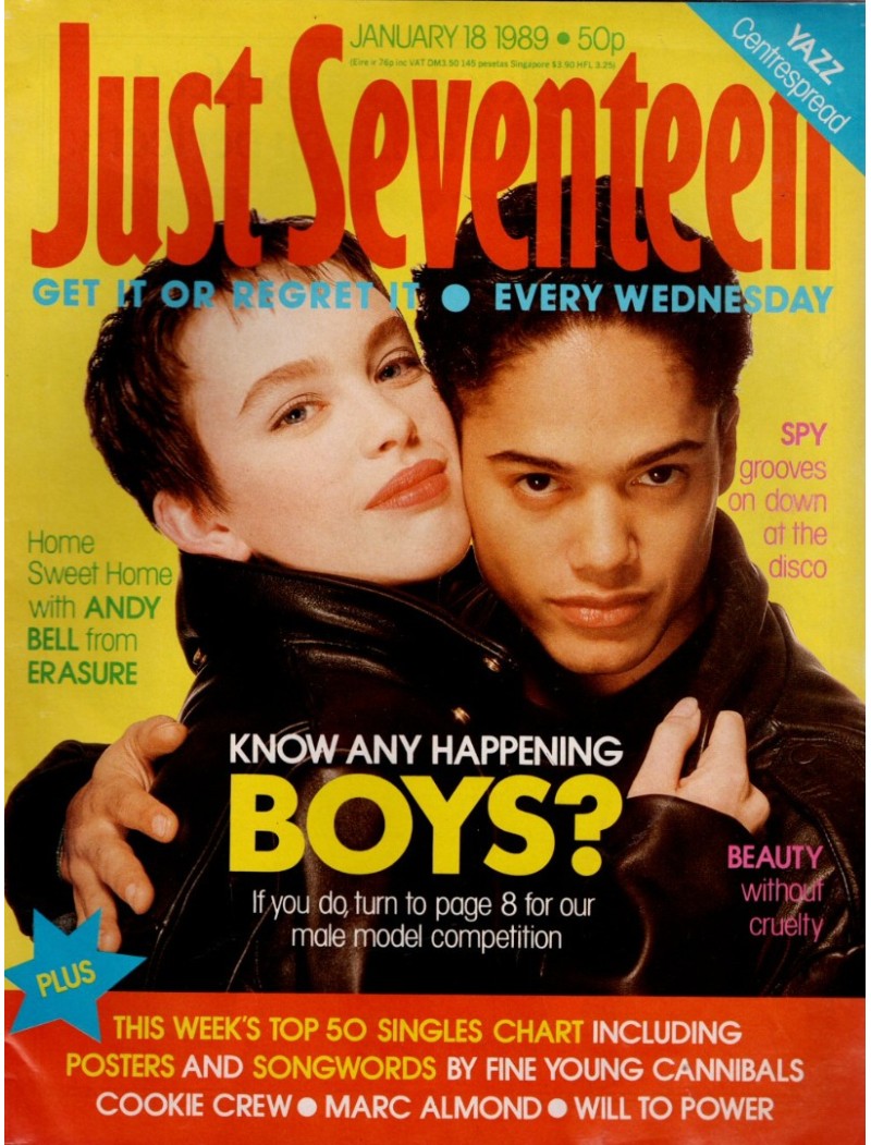 Just Seventeen Magazine 18th January 1989