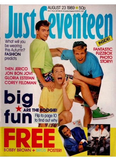 Just Seventeen Magazine 23rd August 1989 Just Seventeen Magazine 23rd August 1989
