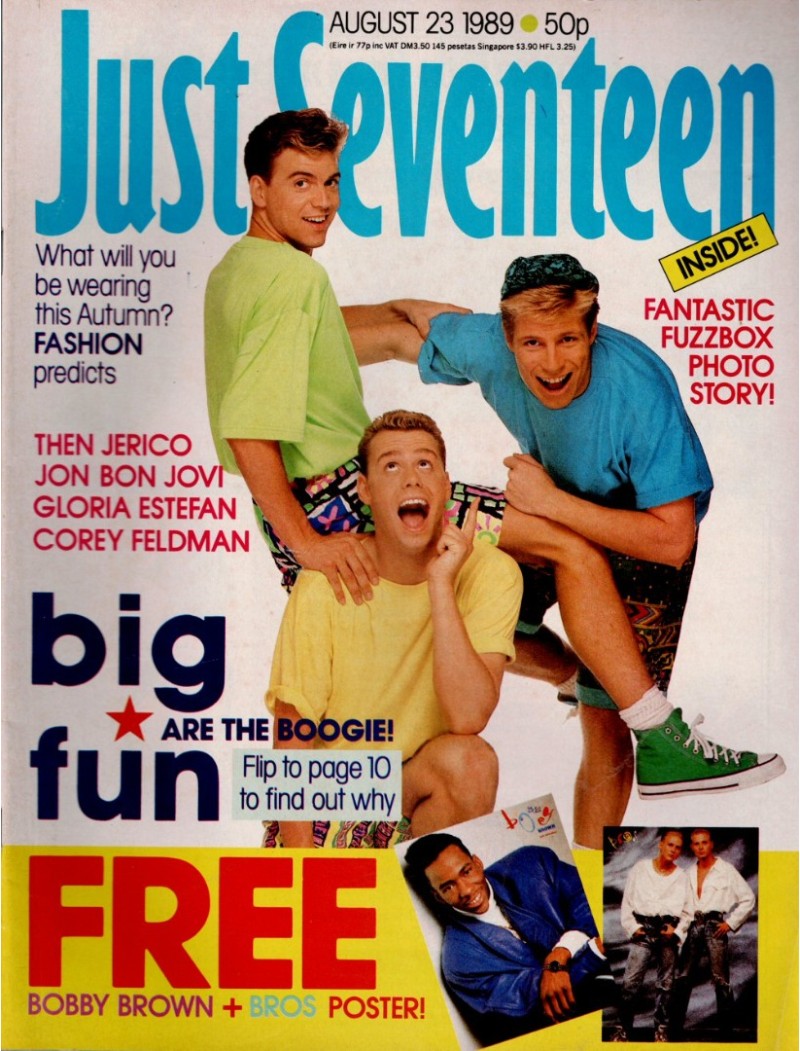 Just Seventeen Magazine 23rd August 1989