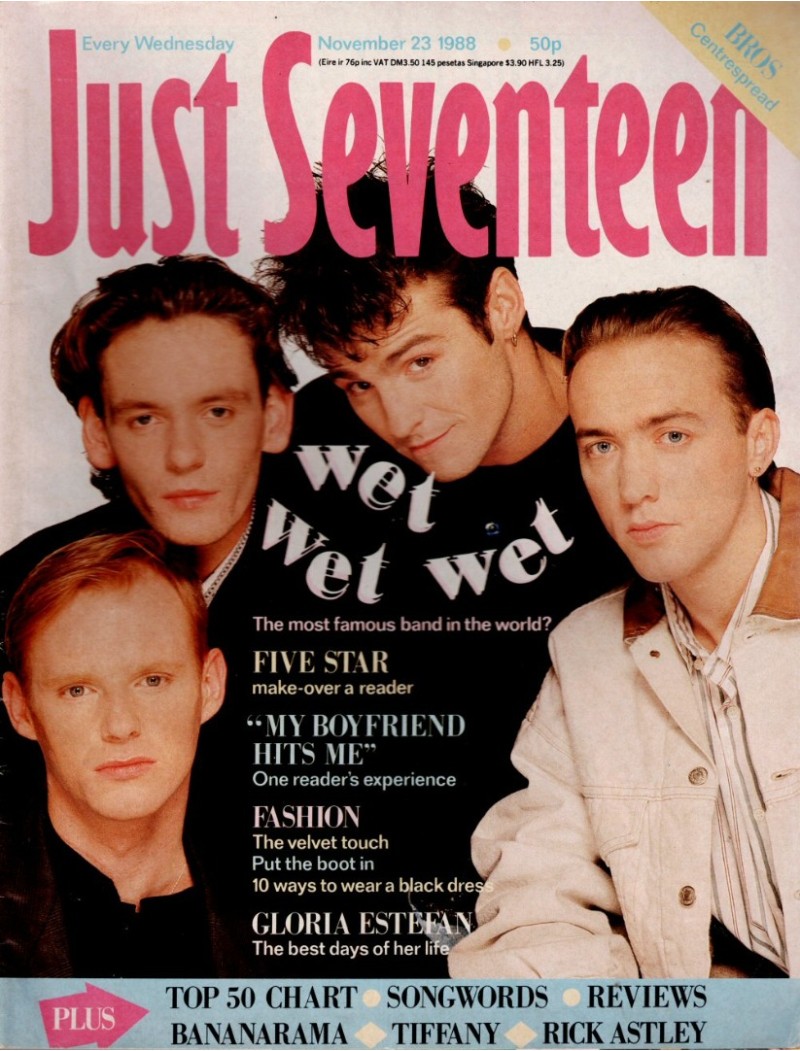 Just Seventeen Magazine 23rd November 1988