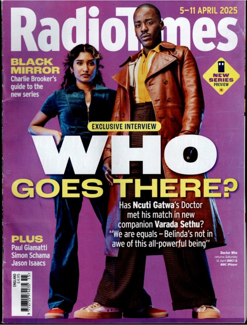Radio Times April 2025 Doctor Who Ncuti Gatwa Varada Sethu Dr Who Subscriber