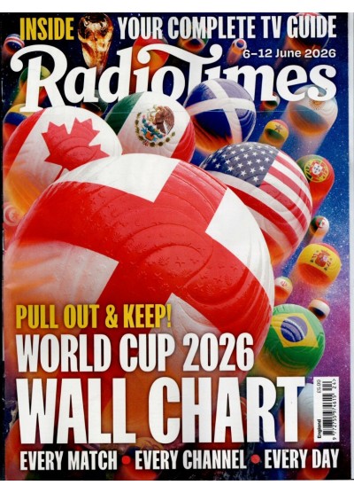 Radio Times 6th June 2026 World cup 2026 Wall Chart Rupert Everett Nicola Walker Radio Times 6th June 2026 World cup 2026 Wall Chart Rupert Everett Nicola Walker