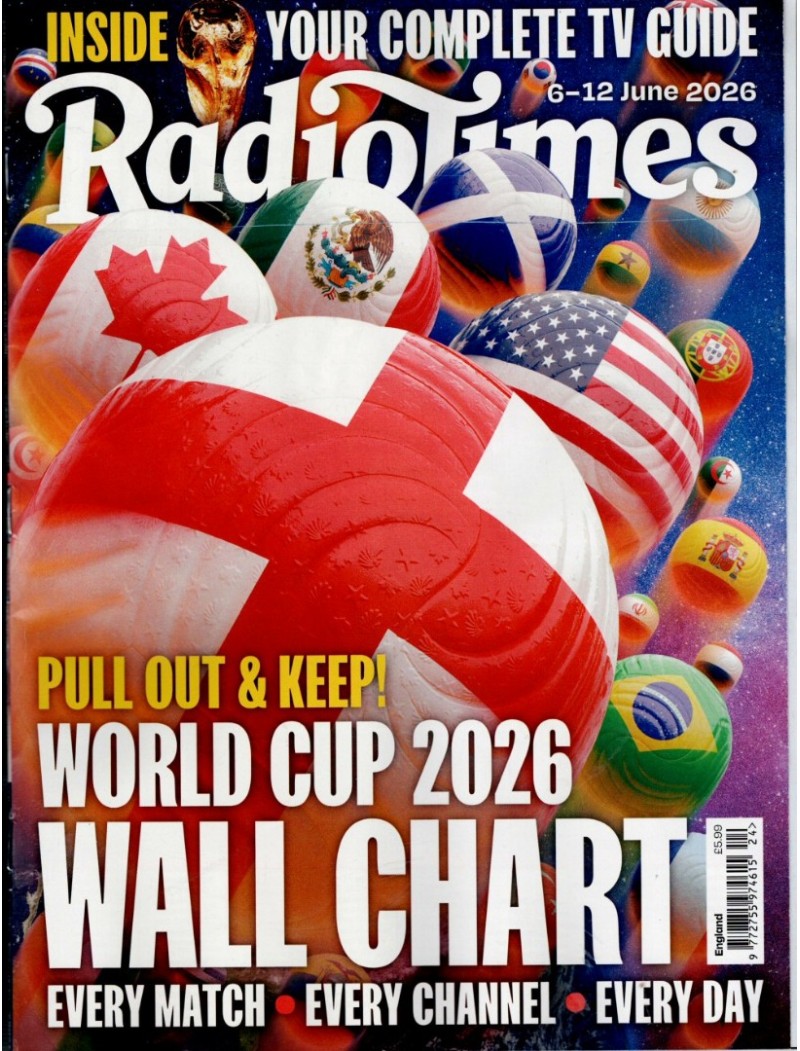 Radio Times 6th June 2026 World cup 2026 Wall Chart Rupert Everett Nicola Walker