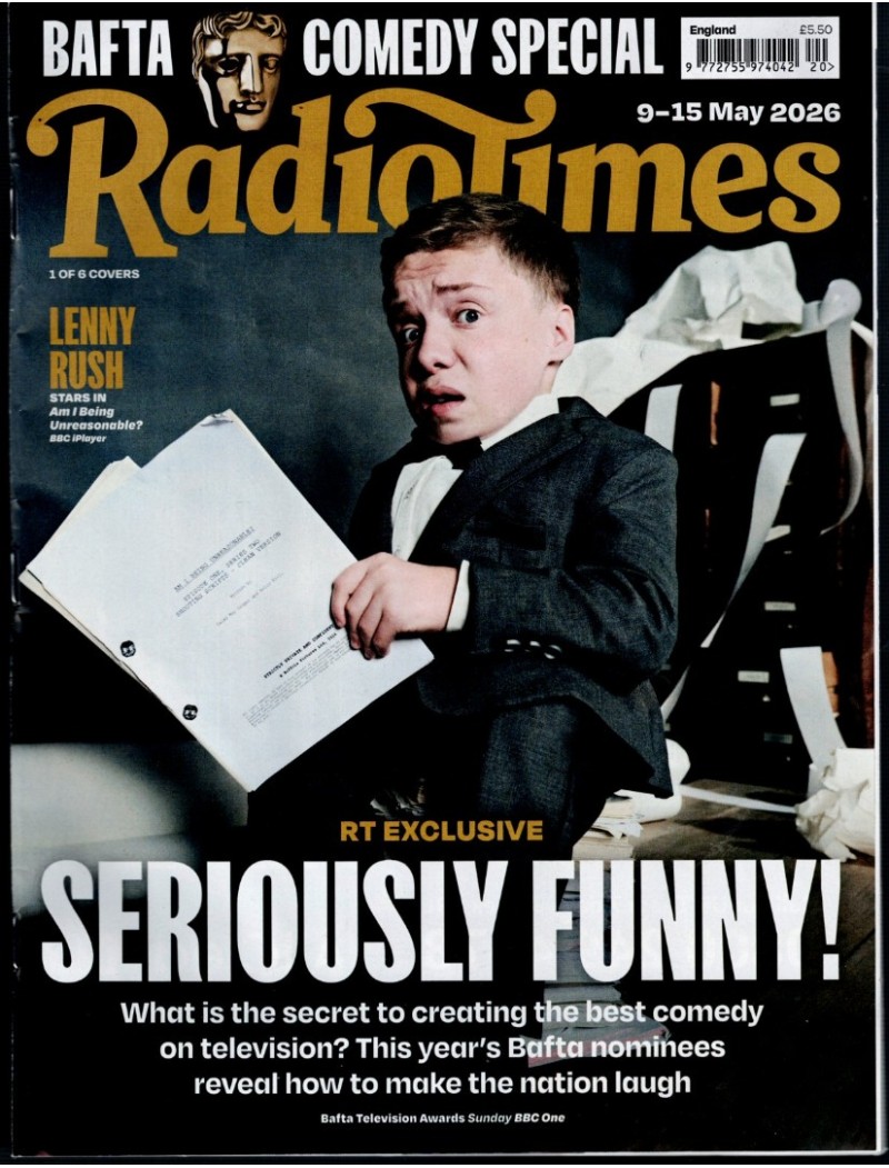 Radio Times Magazine 9th May 2026 Lenny Rush Bafta Comedy Special Sarah Beeny