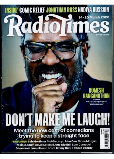 Radio Times Magazine 14th March 2026 - Romesh Ranganathan cover Radio Times Magazine 14th March 2026 - Romesh Ranganathan cover