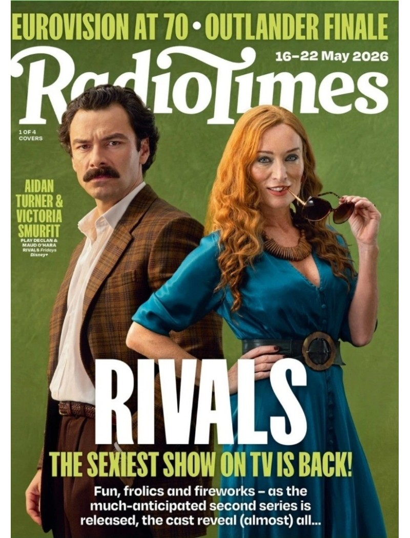 Radio Times 16th May 2026 Rivals Aidan Turner Outlander Sam Heughan Caitriona