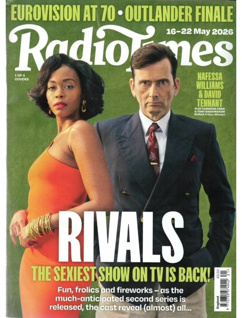Radio Times Magazine 16th May 2026 Rivals David Tennant Outlander Sam Heughan Caitriona