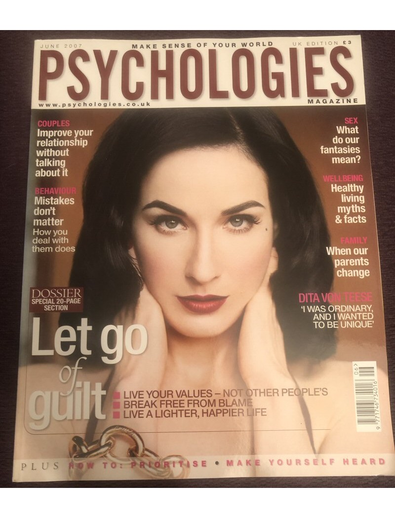 Psychologies Magazine June 2007 Dita Von Teese