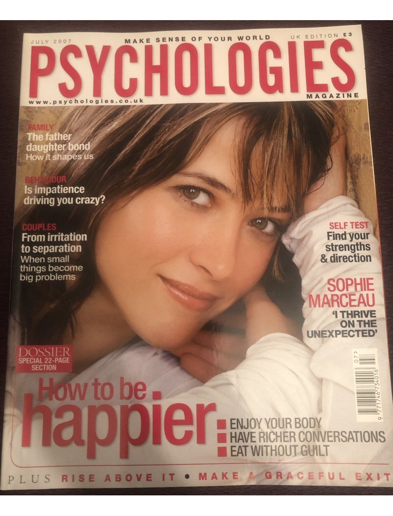Psychologies Magazine July 2007 Sophie Marceau