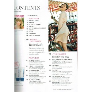 Psychologies Magazine August 2015 Taylor Swift