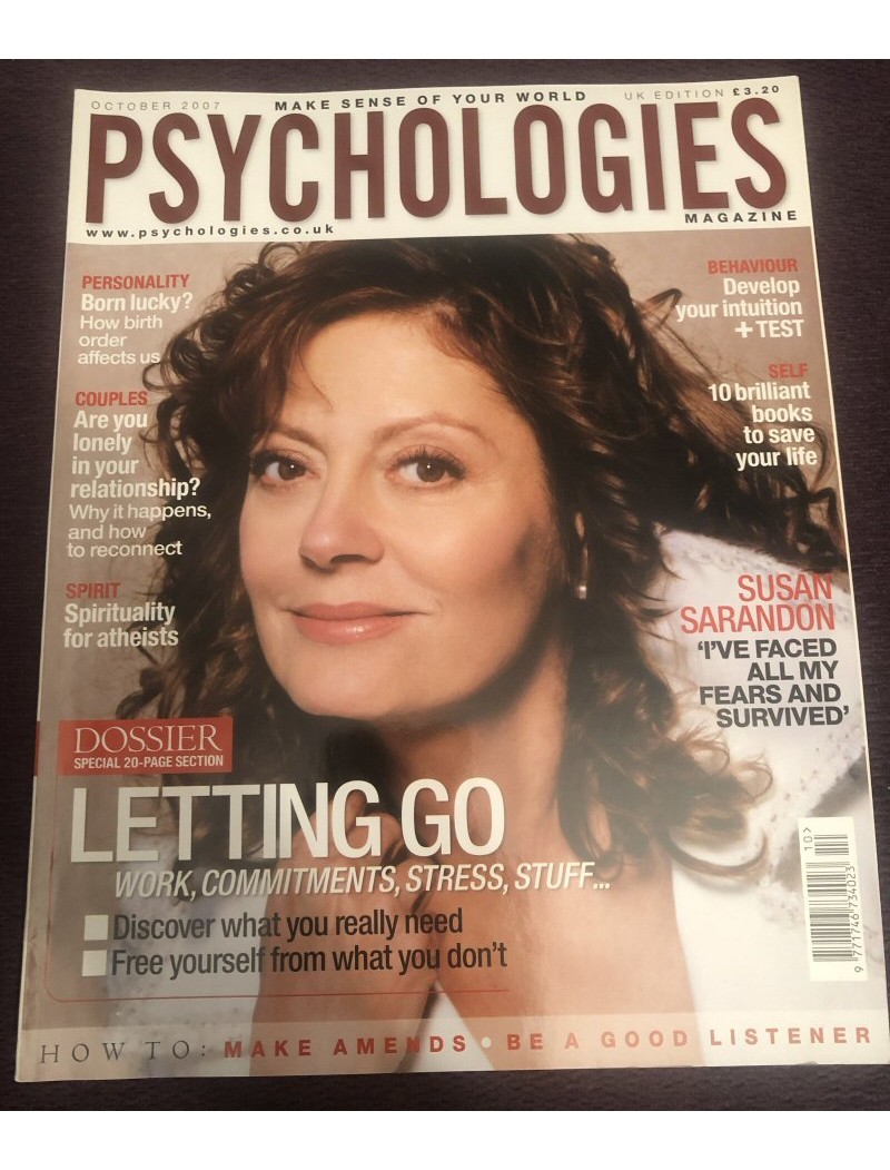 Psychologies Magazine October 2007 Susan Sarandon