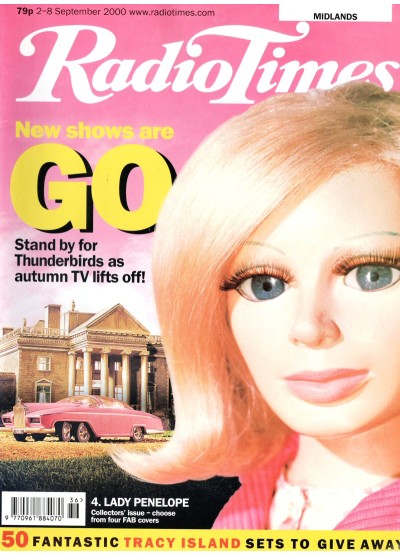 Radio Times Magazine 2nd September 2000 Lady Penelope cover