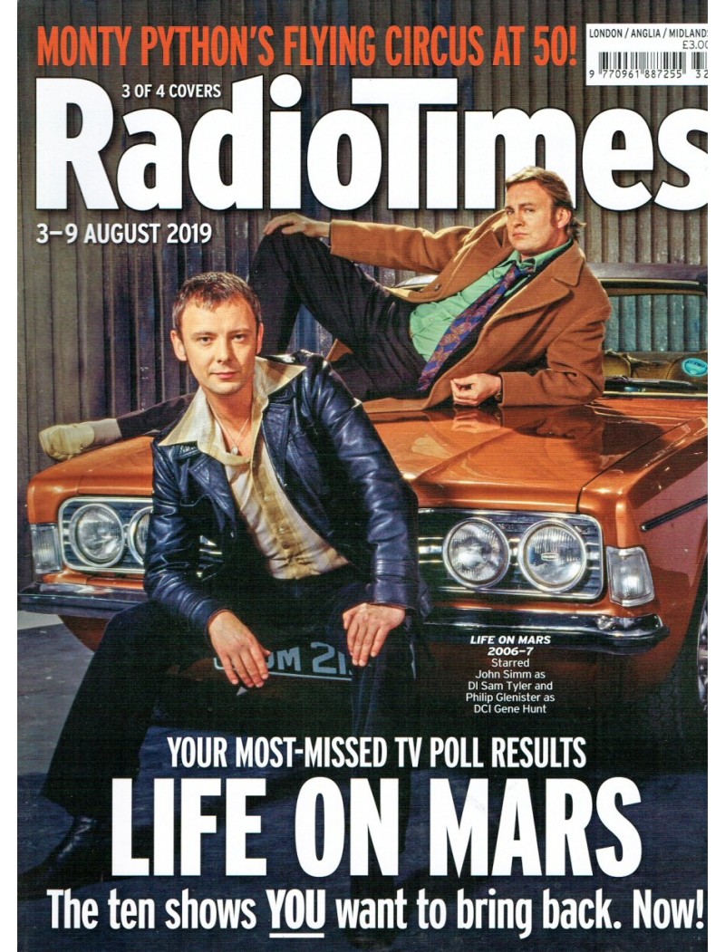 Radio Times Magazine 3rd August 2019 Life on Mars Radio Times Magazine 3rd August 2019 Life on Mars