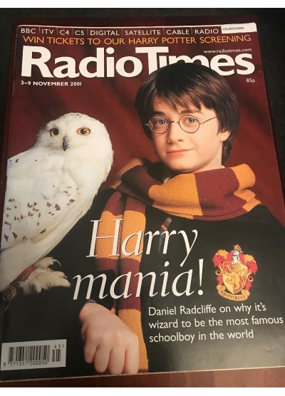 Radio Times Magazine 3rd November 2001 Harry Potter