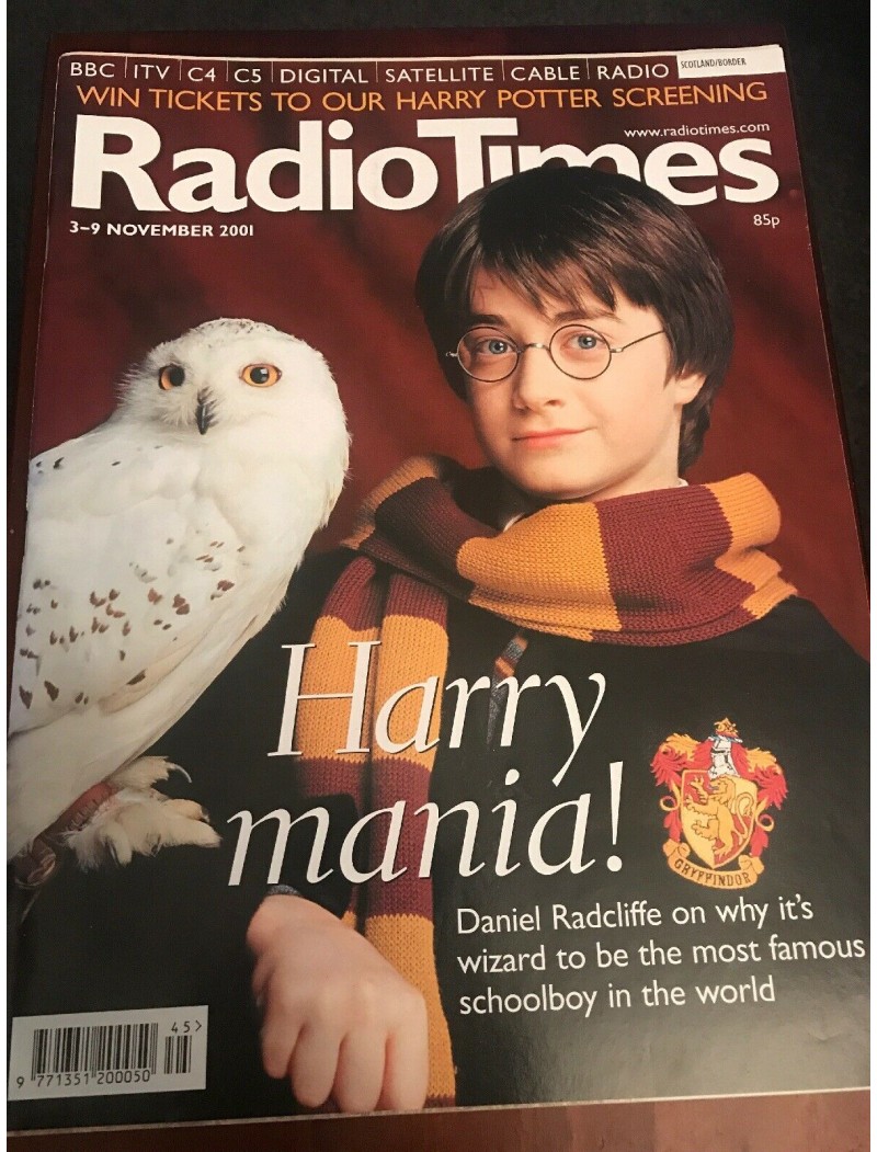 Radio Times Magazine 3rd November 2001 Harry Potter