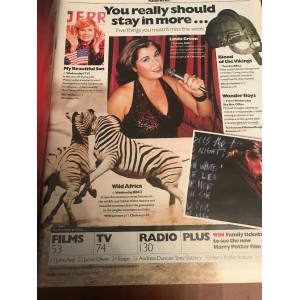 Radio Times Magazine 3rd November 2001 Harry Potter