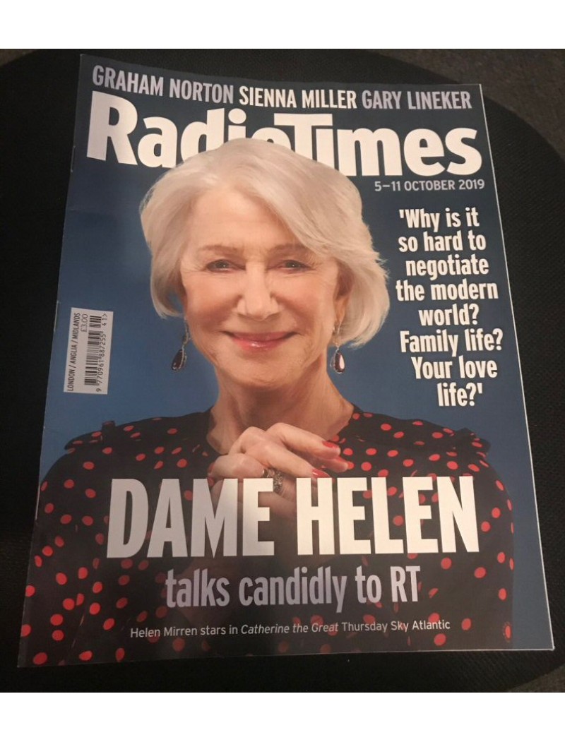 Radio Times Magazine 5th October 2019 Helen Mirren Radio Times Magazine 5th October 2019 Helen Mirren
