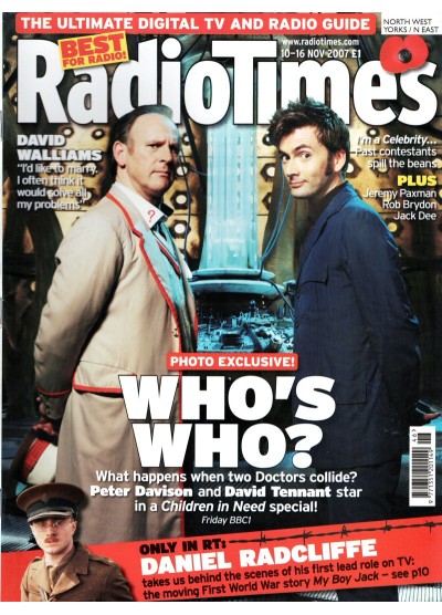 Radio Times Magazine 10th November 2007 Doctor Who