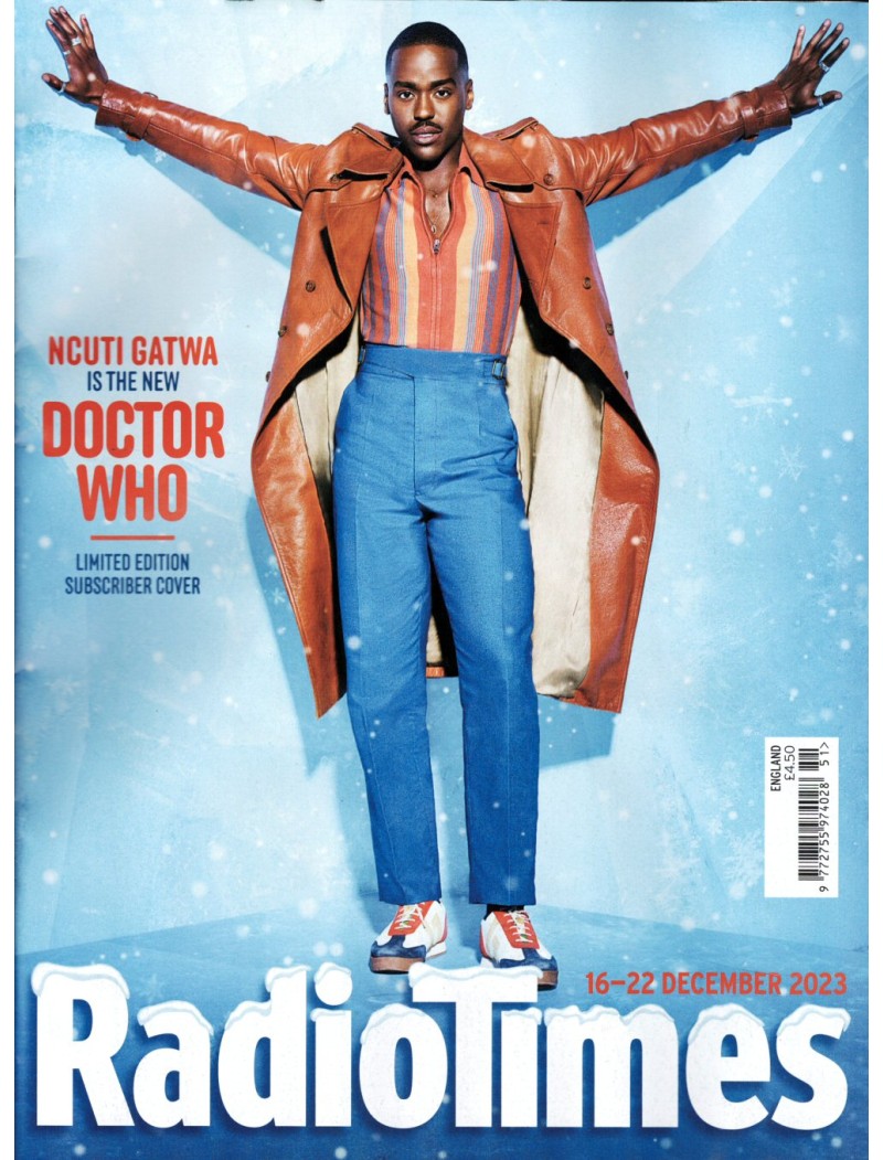 Radio Times Magazine 16th December 2023 Doctor Who Subscribers cover