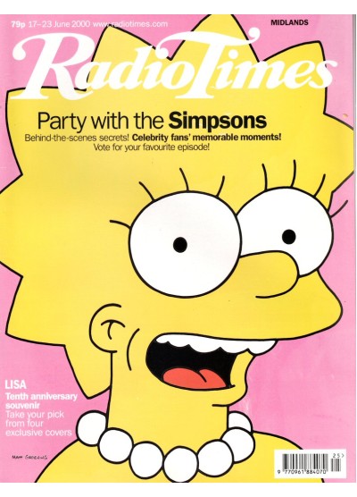 Radio Times Magazine 17th June 2000 The Simpsons